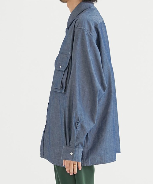 THE NORTH FACE PURPLE LABEL(ザ ノースフェイス パープルレーベル)の「【THE NORTH FACE PURPLE LABEL/ザノースフェイスパープルレーベル】Indigo Chambray Field Shirt/インディゴシャンブレーフィールドシャツ(シャツ/ブラウス・メンズ・ブルー・M/L)」の10枚目の写真