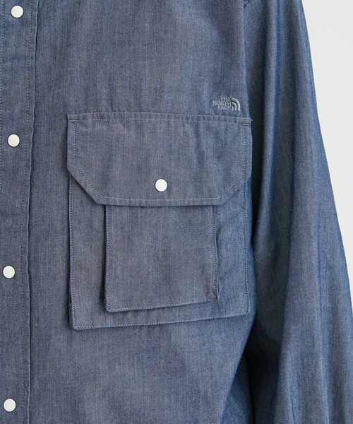 THE NORTH FACE PURPLE LABEL(ザ ノースフェイス パープルレーベル)の「【THE NORTH FACE PURPLE LABEL/ザノースフェイスパープルレーベル】Indigo Chambray Field Shirt/インディゴシャンブレーフィールドシャツ(シャツ/ブラウス・メンズ・ブルー・M/L)」の2枚目の写真