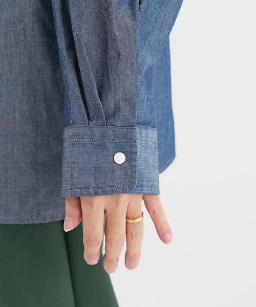 THE NORTH FACE PURPLE LABEL(ザ ノースフェイス パープルレーベル)の「【THE NORTH FACE PURPLE LABEL/ザノースフェイスパープルレーベル】Indigo Chambray Field Shirt/インディゴシャンブレーフィールドシャツ(シャツ/ブラウス・メンズ・ブルー・M/L)」の7枚目の写真