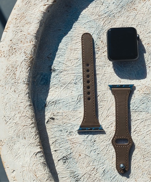 zandy（ズィーアンドワイ）の「zandy ズィー・アンド・ワイ/ Apple Watch【細身レザーバンド】 アップルウォッチバンド レザーベルト // leather7（デジタル腕時計・メンズ・ホワイト/ライトグレー/ブラウン/ピンク/オレンジ/グレイッシュベージュ・S/M）」の4枚目の写真