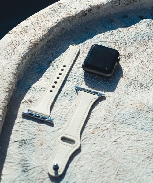 zandy（ズィーアンドワイ）の「zandy ズィー・アンド・ワイ/ Apple Watch【細身レザーバンド】 アップルウォッチバンド レザーベルト // leather7（デジタル腕時計・メンズ・ホワイト/ライトグレー/ブラウン/ピンク/オレンジ/グレイッシュベージュ・S/M）」の13枚目の写真