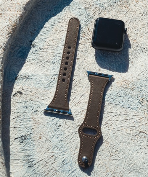 zandy（ズィーアンドワイ）の「zandy ズィー・アンド・ワイ/ Apple Watch【細身レザーバンド】 アップルウォッチバンド レザーベルト // leather7（デジタル腕時計・メンズ・ホワイト/ライトグレー/ブラウン/ピンク/オレンジ/グレイッシュベージュ・S/M）」の14枚目の写真