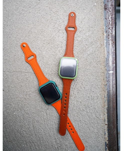 zandy（ズィーアンドワイ）の「zandy ズィー・アンド・ワイ/ Apple Watch【細身レザーバンド】 アップルウォッチバンド レザーベルト // leather7（デジタル腕時計・メンズ・ホワイト/ライトグレー/ブラウン/ピンク/オレンジ/グレイッシュベージュ・S/M）」の15枚目の写真