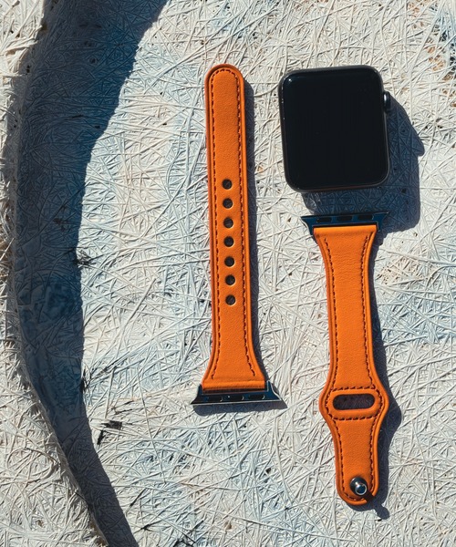 zandy（ズィーアンドワイ）の「zandy ズィー・アンド・ワイ/ Apple Watch【細身レザーバンド】 アップルウォッチバンド レザーベルト // leather7（デジタル腕時計・メンズ・ホワイト/ライトグレー/ブラウン/ピンク/オレンジ/グレイッシュベージュ・S/M）」の7枚目の写真