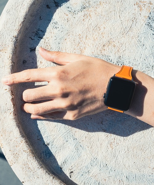 zandy（ズィーアンドワイ）の「zandy ズィー・アンド・ワイ/ Apple Watch【細身レザーバンド】 アップルウォッチバンド レザーベルト // leather7（デジタル腕時計・メンズ・ホワイト/ライトグレー/ブラウン/ピンク/オレンジ/グレイッシュベージュ・S/M）」の12枚目の写真