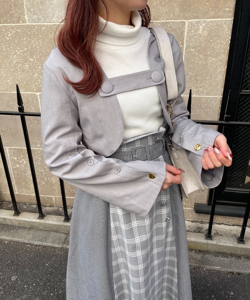 one after another NICE CLAUP(ワンアフターアナザーナイスクラップ)の「【スタッフ考案】ブロッキングチェックスカート(スカート・レディース・グレー/アイボリー/ピンク・FREE)」の18枚目の写真