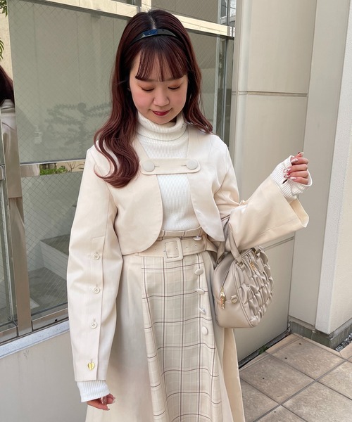 one after another NICE CLAUP(ワンアフターアナザーナイスクラップ)の「【スタッフ考案】ブロッキングチェックスカート(スカート・レディース・グレー/アイボリー/ピンク・FREE)」の12枚目の写真