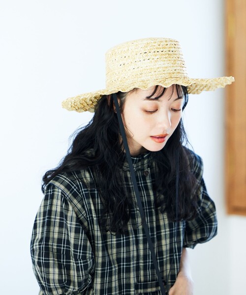 FREAK'S STORE(フリークスストア)の「Casselini/キャセリーニ なみなみハット(ハット・レディース・ナチュラル/ブラック・ONE SIZE)」の16枚目の写真