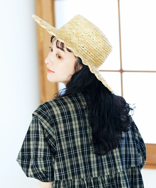 FREAK'S STORE(フリークスストア)の「Casselini/キャセリーニ なみなみハット(ハット・レディース・ナチュラル/ブラック・ONE SIZE)」の10枚目の写真