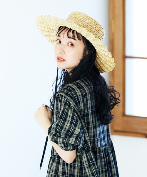 FREAK'S STORE(フリークスストア)の「Casselini/キャセリーニ なみなみハット(ハット・レディース・ナチュラル/ブラック・ONE SIZE)」の14枚目の写真