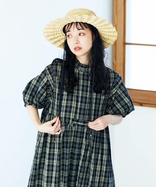 FREAK'S STORE(フリークスストア)の「Casselini/キャセリーニ なみなみハット(ハット・レディース・ナチュラル/ブラック・ONE SIZE)」の3枚目の写真