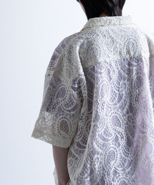 NYLAUS（ナイラス）の「ペイズリーレース シアーシャツ（シャツ/ブラウス・メンズ・ブラック/オフホワイト・M/L）」の18枚目の写真