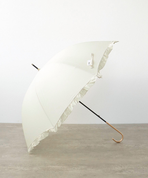 Three Four Time（ｽﾘｰﾌｫｰﾀｲﾑ）の「【Wpc.】フェミニンフリル長傘　（UVカット）　＠（長傘・レディース・ネイビー/ベージュ/ラベンダー・FREE）」の2枚目の写真