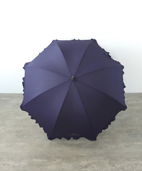 Three Four Time（ｽﾘｰﾌｫｰﾀｲﾑ）の「【Wpc.】フェミニンフリル長傘　（UVカット）　＠（長傘・レディース・ネイビー/ベージュ/ラベンダー・FREE）」の5枚目の写真