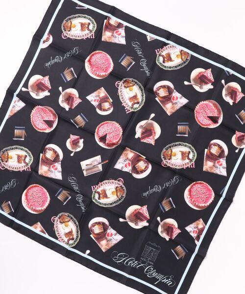 HOTEL OLYMPIA/ホテルオランピア】 Room Service Print Silk Scarf