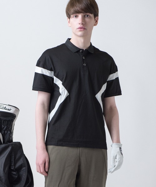 BUFFALO GOLF(バッファローゴルフ)の「シネコックヒルズ 切替えポロシャツ(ポロシャツ・メンズ・ホワイト系その他/グレー/ブラック/ライトグレー/ホワイト/ブラックミックス・M/L)」の1枚目の写真