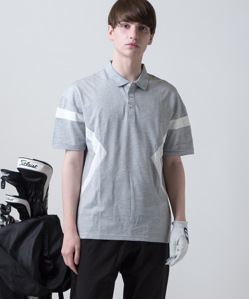 BUFFALO GOLF(バッファローゴルフ)の「シネコックヒルズ 切替えポロシャツ(ポロシャツ・メンズ・ホワイト系その他/グレー/ブラック/ライトグレー/ホワイト/ブラックミックス・M/L)」の15枚目の写真