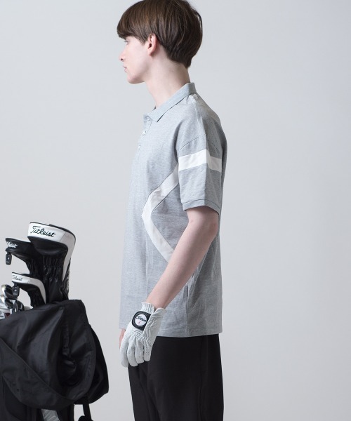 BUFFALO GOLF(バッファローゴルフ)の「シネコックヒルズ 切替えポロシャツ(ポロシャツ・メンズ・ホワイト系その他/グレー/ブラック/ライトグレー/ホワイト/ブラックミックス・M/L)」の19枚目の写真