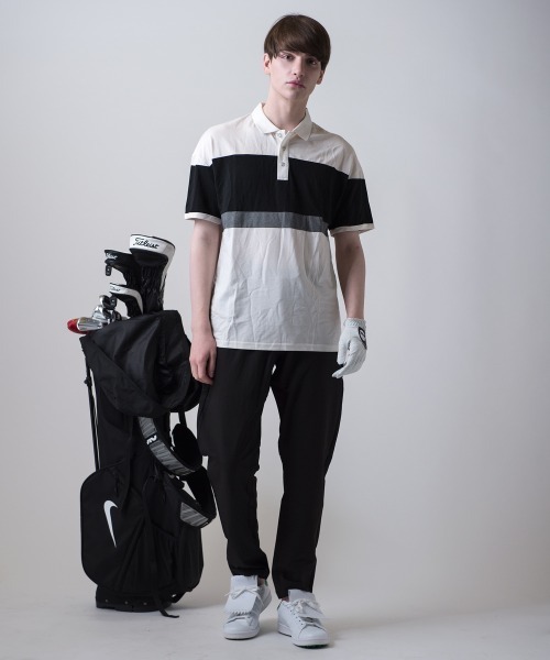 BUFFALO GOLF(バッファローゴルフ)の「シネコックヒルズ 切替えポロシャツ(ポロシャツ・メンズ・ホワイト系その他/グレー/ブラック/ライトグレー/ホワイト/ブラックミックス・M/L)」の16枚目の写真