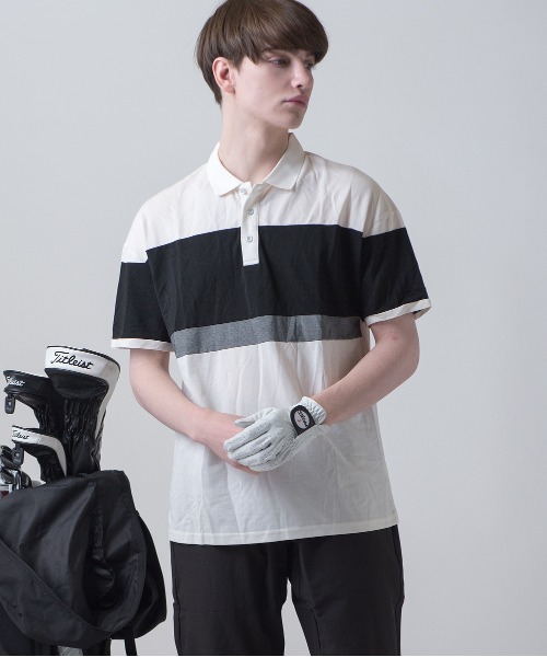 BUFFALO GOLF(バッファローゴルフ)の「シネコックヒルズ 切替えポロシャツ(ポロシャツ・メンズ・ホワイト系その他/グレー/ブラック/ライトグレー/ホワイト/ブラックミックス・M/L)」の13枚目の写真