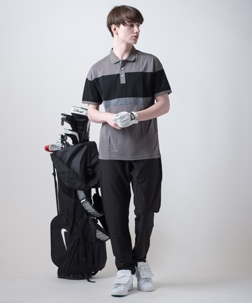 BUFFALO GOLF(バッファローゴルフ)の「シネコックヒルズ 切替えポロシャツ(ポロシャツ・メンズ・ホワイト系その他/グレー/ブラック/ライトグレー/ホワイト/ブラックミックス・M/L)」の9枚目の写真