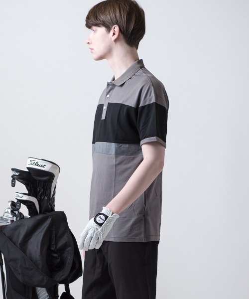 BUFFALO GOLF(バッファローゴルフ)の「シネコックヒルズ 切替えポロシャツ(ポロシャツ・メンズ・ホワイト系その他/グレー/ブラック/ライトグレー/ホワイト/ブラックミックス・M/L)」の17枚目の写真