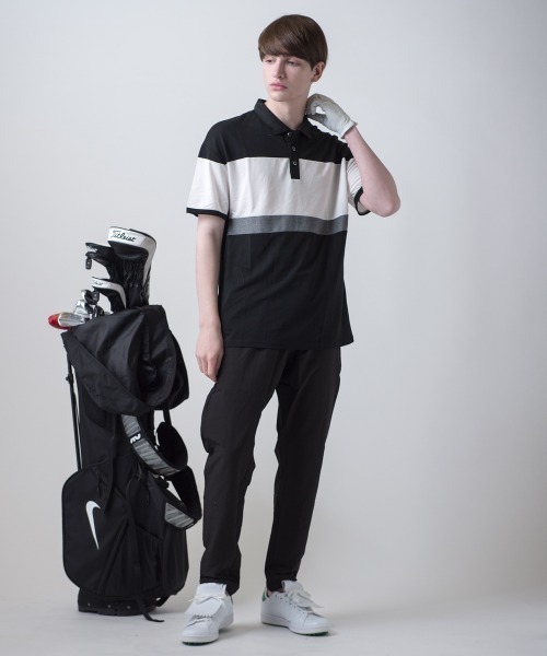BUFFALO GOLF(バッファローゴルフ)の「シネコックヒルズ 切替えポロシャツ(ポロシャツ・メンズ・ホワイト系その他/グレー/ブラック/ライトグレー/ホワイト/ブラックミックス・M/L)」の14枚目の写真