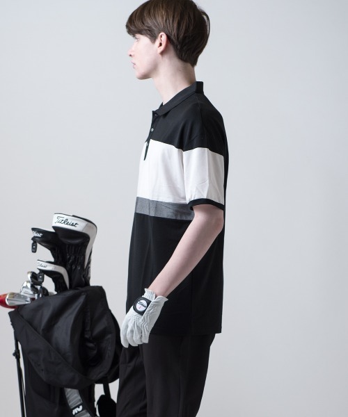 BUFFALO GOLF(バッファローゴルフ)の「シネコックヒルズ 切替えポロシャツ(ポロシャツ・メンズ・ホワイト系その他/グレー/ブラック/ライトグレー/ホワイト/ブラックミックス・M/L)」の10枚目の写真