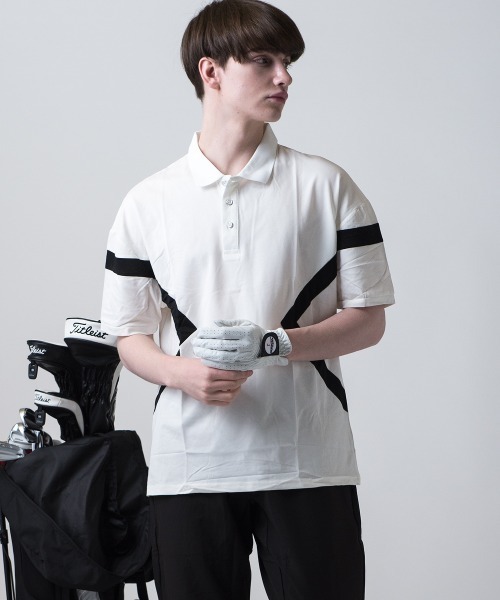 BUFFALO GOLF(バッファローゴルフ)の「シネコックヒルズ 切替えポロシャツ(ポロシャツ・メンズ・ホワイト系その他/グレー/ブラック/ライトグレー/ホワイト/ブラックミックス・M/L)」の11枚目の写真