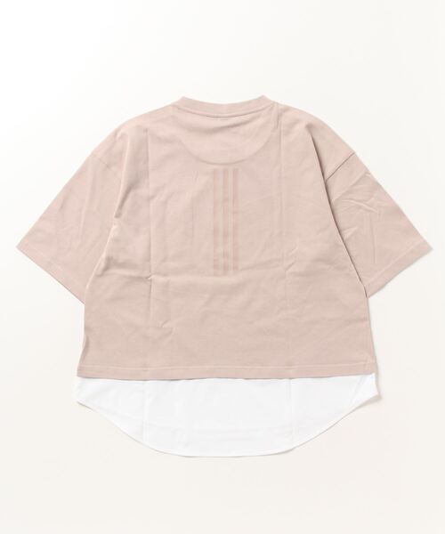 adidas(アディダス)の「アディダス adidas シーズナル ルーズフィット レイヤード(Tシャツ/カットソー・レディース・ブラック/ベビーピンク・M/XL/L/S)」の3枚目の写真