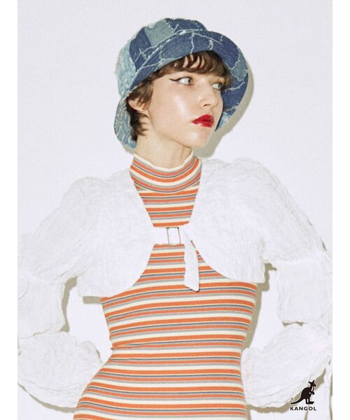 jouetie（ジュエティ）の「【KANGOL】デニムハット（ハンチング/ベレー帽・レディース・インディゴブルー・M）」の5枚目の写真