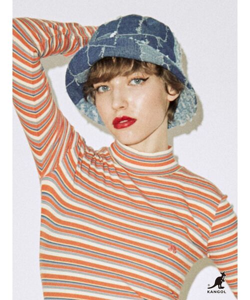 jouetie（ジュエティ）の「【KANGOL】デニムハット（ハンチング/ベレー帽・レディース・インディゴブルー・M）」の6枚目の写真