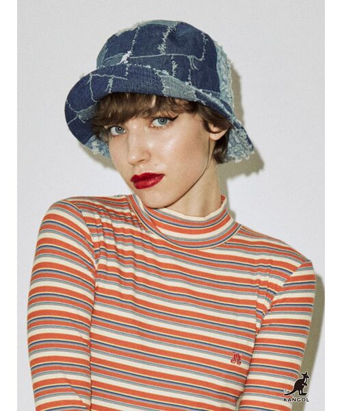 jouetie（ジュエティ）の「【KANGOL】デニムハット（ハンチング/ベレー帽・レディース・インディゴブルー・M）」の7枚目の写真