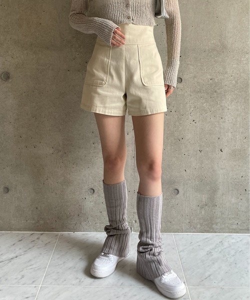 EPIMI E'PIMMY(エピミエピミー)の「リブレッグウォーマー(レッグウォーマー・レディース・ブラック/オフホワイト/グレー・FREE)」の13枚目の写真