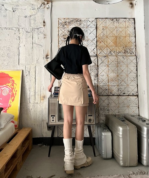 EPIMI E'PIMMY(エピミエピミー)の「リブレッグウォーマー(レッグウォーマー・レディース・ブラック/オフホワイト/グレー・FREE)」の15枚目の写真