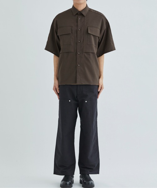 URU（ウル）の「DOUBLE KNEE PANTS（チノパンツ・メンズ・ブラック/ベージュ・1/2）」の10枚目の写真