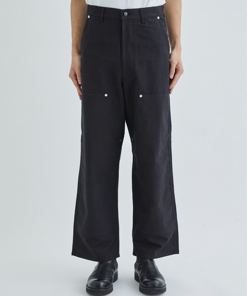 URU（ウル）の「DOUBLE KNEE PANTS（チノパンツ・メンズ・ブラック/ベージュ・1/2）」の12枚目の写真