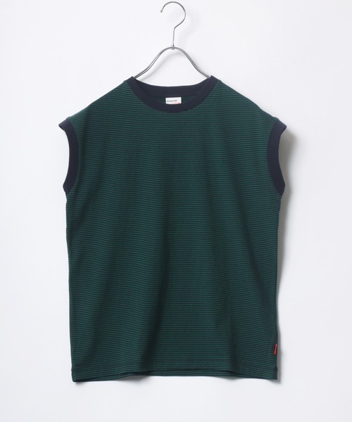 Healthknit（ヘルスニット）の「Healthknit（ヘルスニット）ボーダーリンガーノースリーブTシャツ レディース/抗菌・防臭機能付（Tシャツ/カットソー・レディース・ホワイト×ブラック/ネイビー系/ブラック×ホワイト・M）」の3枚目の写真