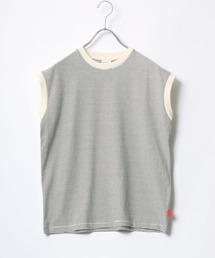 Healthknit(ヘルスニット)ボーダーリンガーノースリーブTシャツ レディース/抗菌・防臭機能付