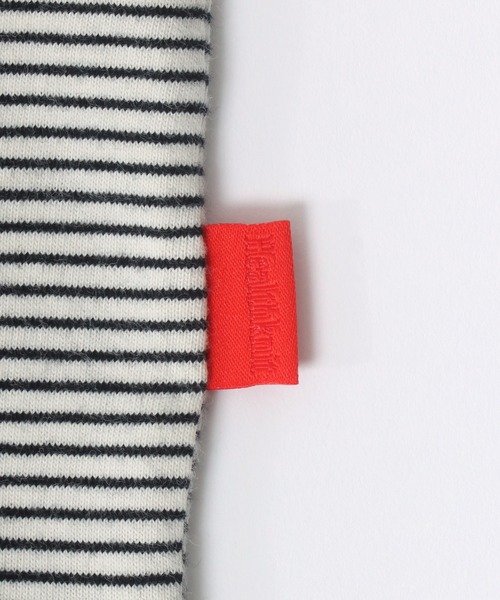 Healthknit（ヘルスニット）の「Healthknit（ヘルスニット）ボーダーリンガーノースリーブTシャツ レディース/抗菌・防臭機能付（Tシャツ/カットソー・レディース・ホワイト×ブラック/ネイビー系/ブラック×ホワイト・M）」の8枚目の写真