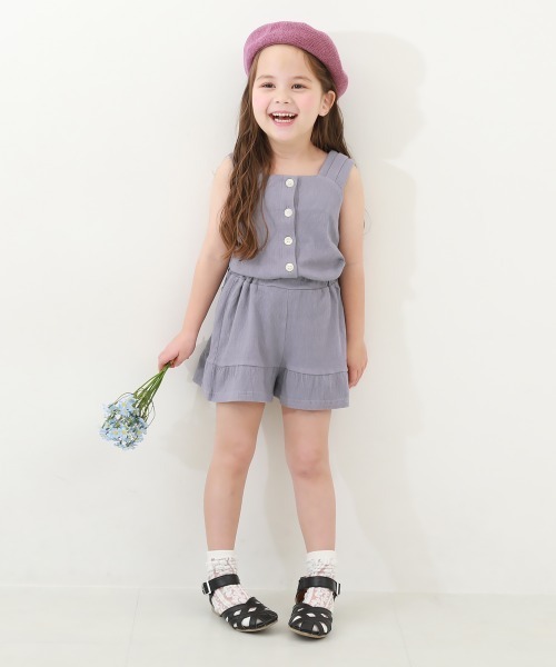 devirock（デビロック）の「【セットアップ】ノースリーブトップス＆フリルショートパンツ（ワンピース・キッズ・アイボリー/グレー系その他/ブラック/テラコッタ/その他5・100cm/110cm/120cm/130cm/140cm/150cm/160cm）」の11枚目の写真