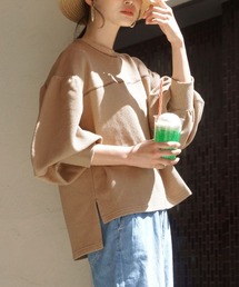 MIMIMEMETE（ミミメメット）の「サーマル パフスリーブプルオーバー（Tシャツ/カットソー）」