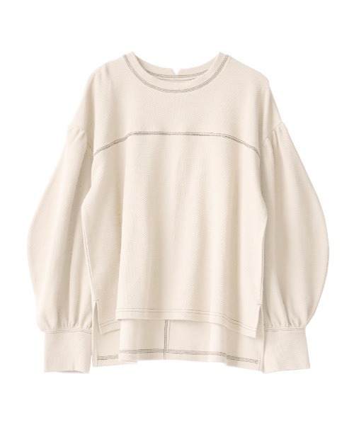 MIMIMEMETE(ミミメメット)の「サーマル パフスリーブプルオーバー(Tシャツ/カットソー・レディース・グリーン/ブラック/アイボリー/ベージュ・M)」の13枚目の写真