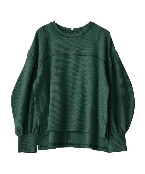 MIMIMEMETE(ミミメメット)の「サーマル パフスリーブプルオーバー(Tシャツ/カットソー・レディース・グリーン/ブラック/アイボリー/ベージュ・M)」の19枚目の写真