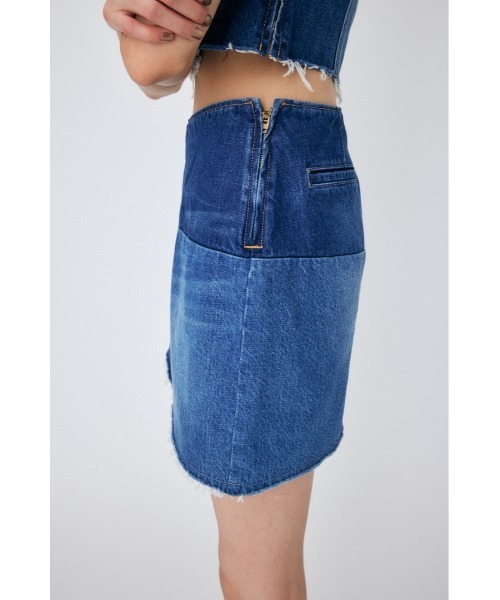 MOUSSY（マウジー）の「PANEL DENIM MINI スカート（デニムスカート・レディース・ブルー・0/2/1）」の6枚目の写真