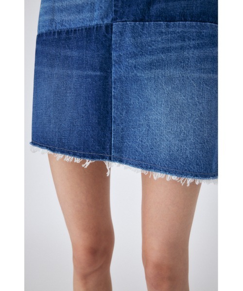 MOUSSY（マウジー）の「PANEL DENIM MINI スカート（デニムスカート・レディース・ブルー・0/2/1）」の4枚目の写真