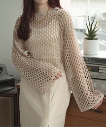Ambre Ciel | メッシュショートニットトップス／【WEB/EC限定商品】(ニット/セーター)