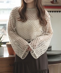 Ambre Ciel | メッシュショートニットトップス／【WEB/EC限定商品】(ニット/セーター)