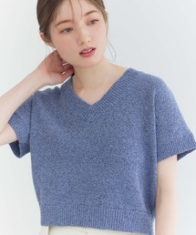 fifth | ドライタッチVネックショート丈ニット(ニット/セーター)