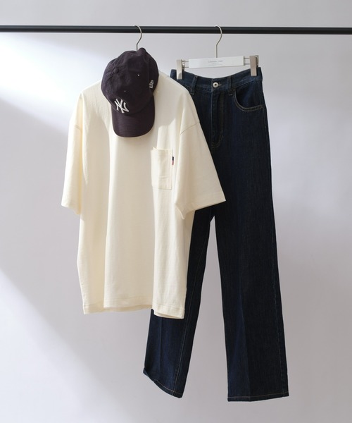 CIAOPANIC TYPY（チャオパニックティピー）の「USAコットン16/-ポケット半袖Tee（Tシャツ/カットソー・メンズ・イエロー/オフホワイト/グリーン/サックスブルー/グレイッシュベージュ/チャコールグレー・MEDIUM/LARGE/SMALL/X-LARGE）」の9枚目の写真